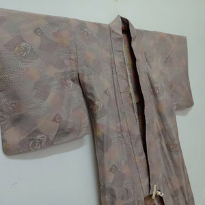 Vintage Japanese Exclusive Kimono Cardigan/ Brocade Fabric/ Long Kimono/ Size M