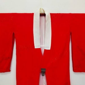 Vintage Japanese Kimono  Furisode Plain Art Design/ Soft Silk Fabric/ Long Kimono
