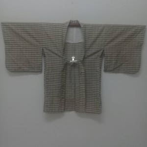 Vintage Kimono Haori Striped Design/Cotton Fabric/Haori Coat/Short Kimono