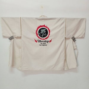Vintage Kimono Haori Jacket For Men&#39;s/ Cotton Fabric/ Short Kimono/ Fits L