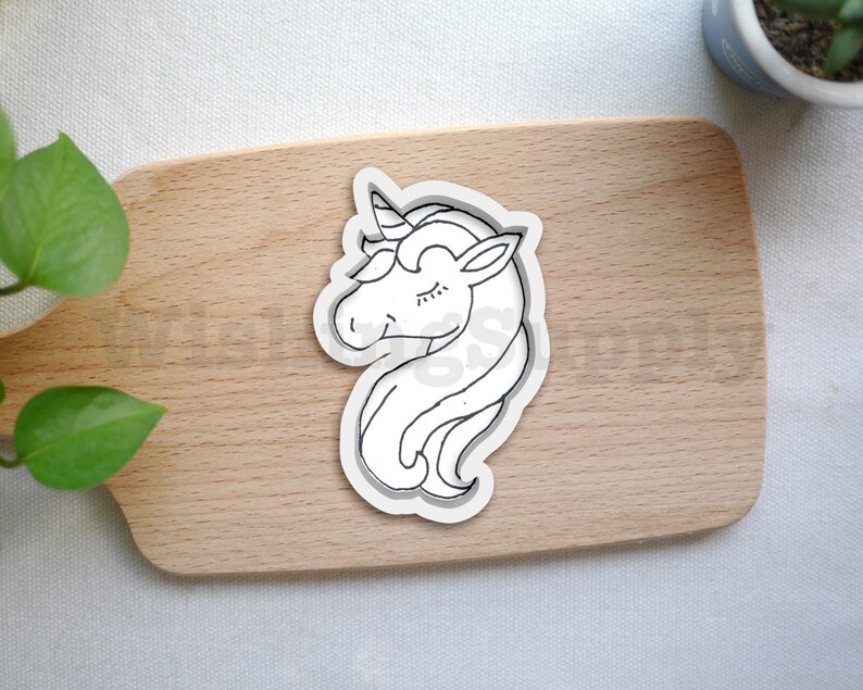 Unicorn Head Cookie Cutter Animal Fondant Cutter and Clay Cutter Biscuit Cutter