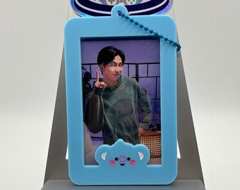 Handmade Bangtan Acrylic Photocard PC Keychain Frame Holder RM Blue Koala Character K-Pop Photocards Instax Polaroids ID Case