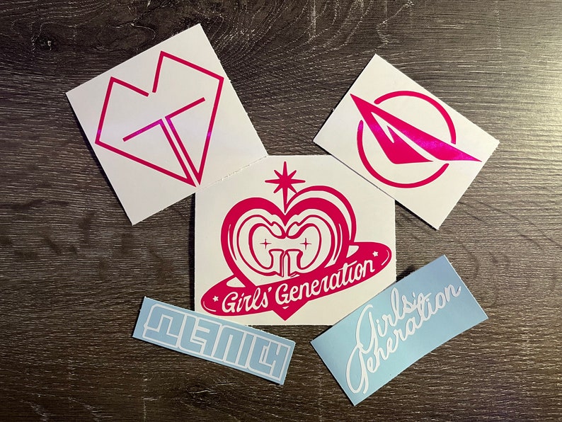 Girls Generation SNSD Logo Decals Taeyeon Sunny Tiffany Hyoyeon Yuri Sooyoung Yoona Seohyun Sone 소녀시대 image 1