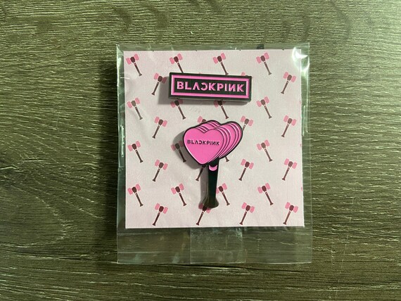 Blackpink Logo Lightstick Enamel Pin K Pop Jisoo Rose Lisa Etsy