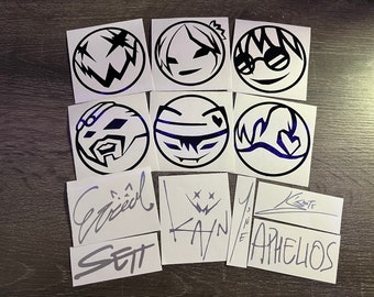 HEARTSTEEL Paranoia Icon Logo Sett Aphelios Kayn Ezreal Yone K'Sante League Decals