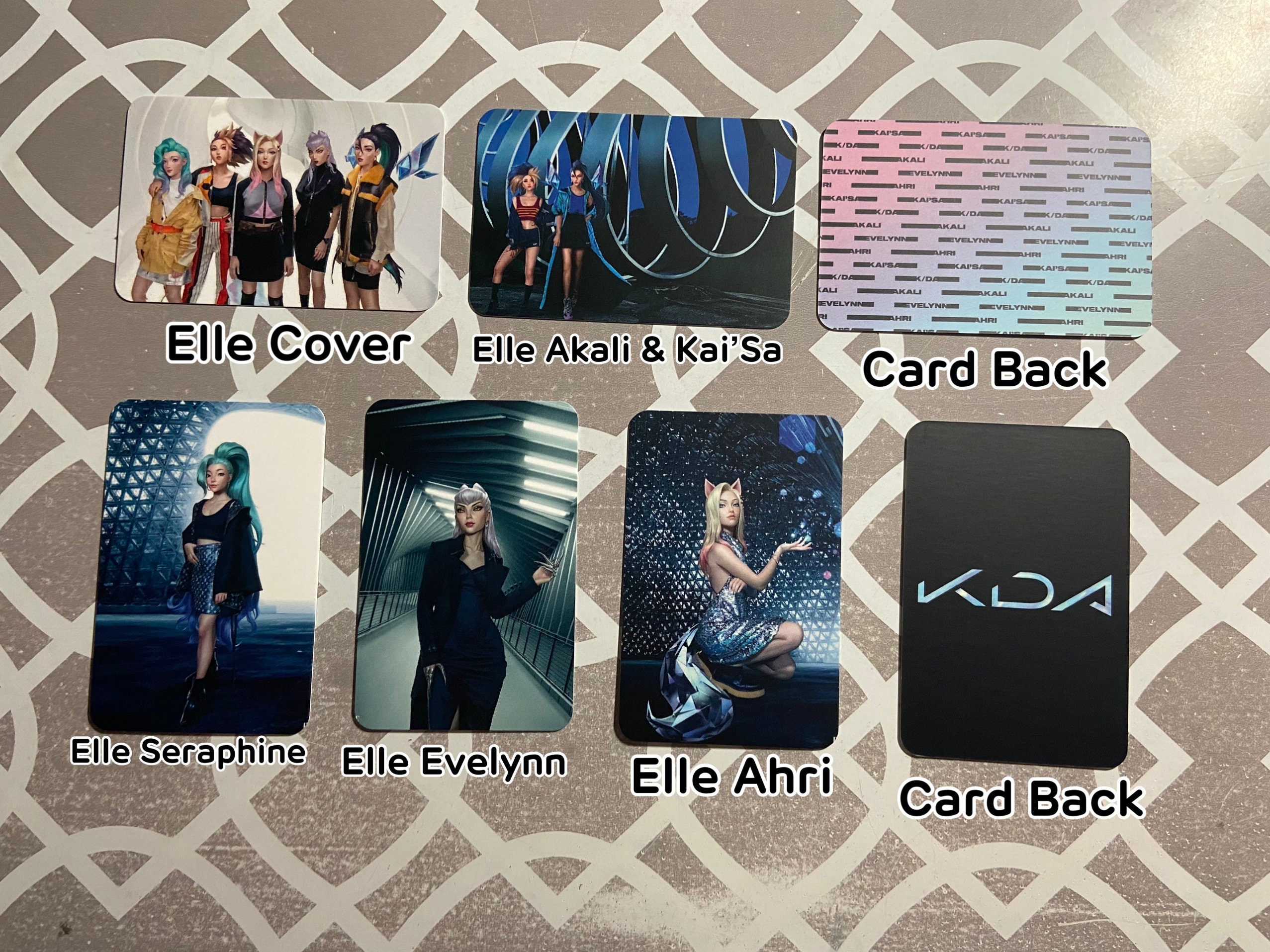 K/DA Mini Print Photocards for Ahri Akali Evelynn | Etsy