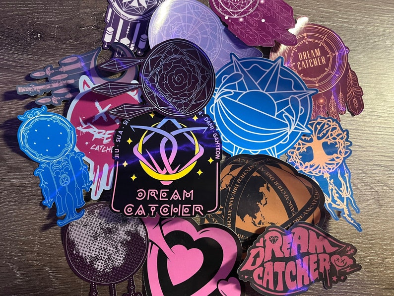 Dreamcatcher Album Cover Logo Sticker 35 Designs Love Catcher Stealer Save Us Piri Raid of Dream Tree of Language Nightmare Lose Myself image 1