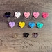 Metal Heart Charm Keychain Clip for Phone Adhesive Loop for Phone Charms Black White Pink Purple Yellow Blue Mint Silver Gold Gray Red 