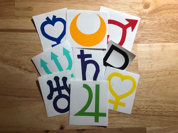 Sailor Moon Sailor Scout Decals Etsy