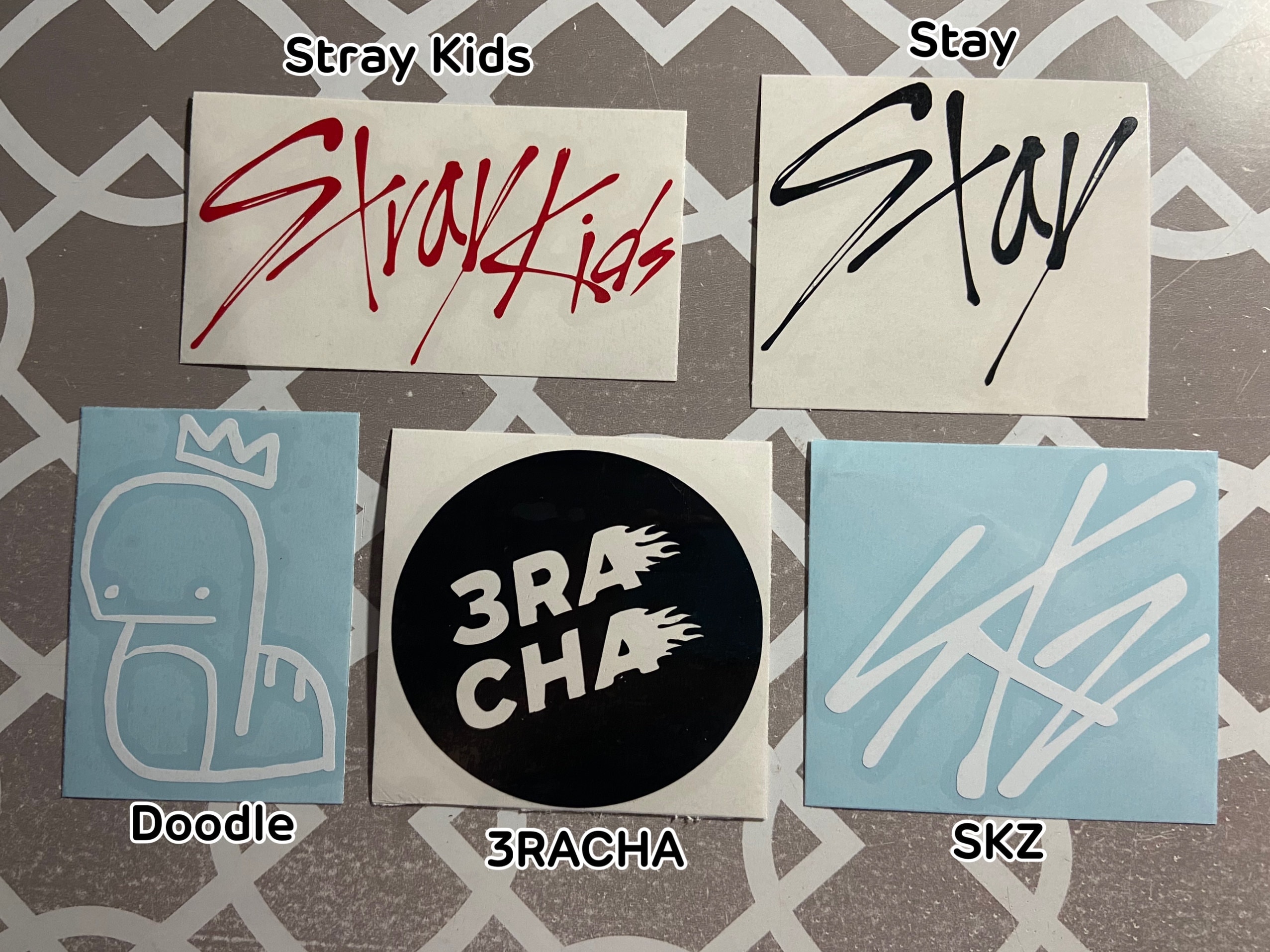 Stray Kids Logo Decals SKZ Stay 3RACHA Bang Chan Doodle Bang - Etsy