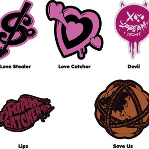 Dreamcatcher Album Cover Logo Sticker 35 Designs Love Catcher Stealer Save Us Piri Raid of Dream Tree of Language Nightmare Lose Myself image 9