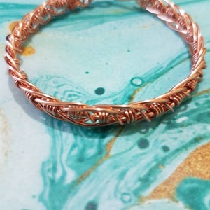 Intricate 100%pure bare copper bracelet,can be made to measure and can be  lacquered