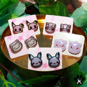 Puces d&#39;oreilles HYPOALLERGÉNIQUES Poke - Versa pastel.