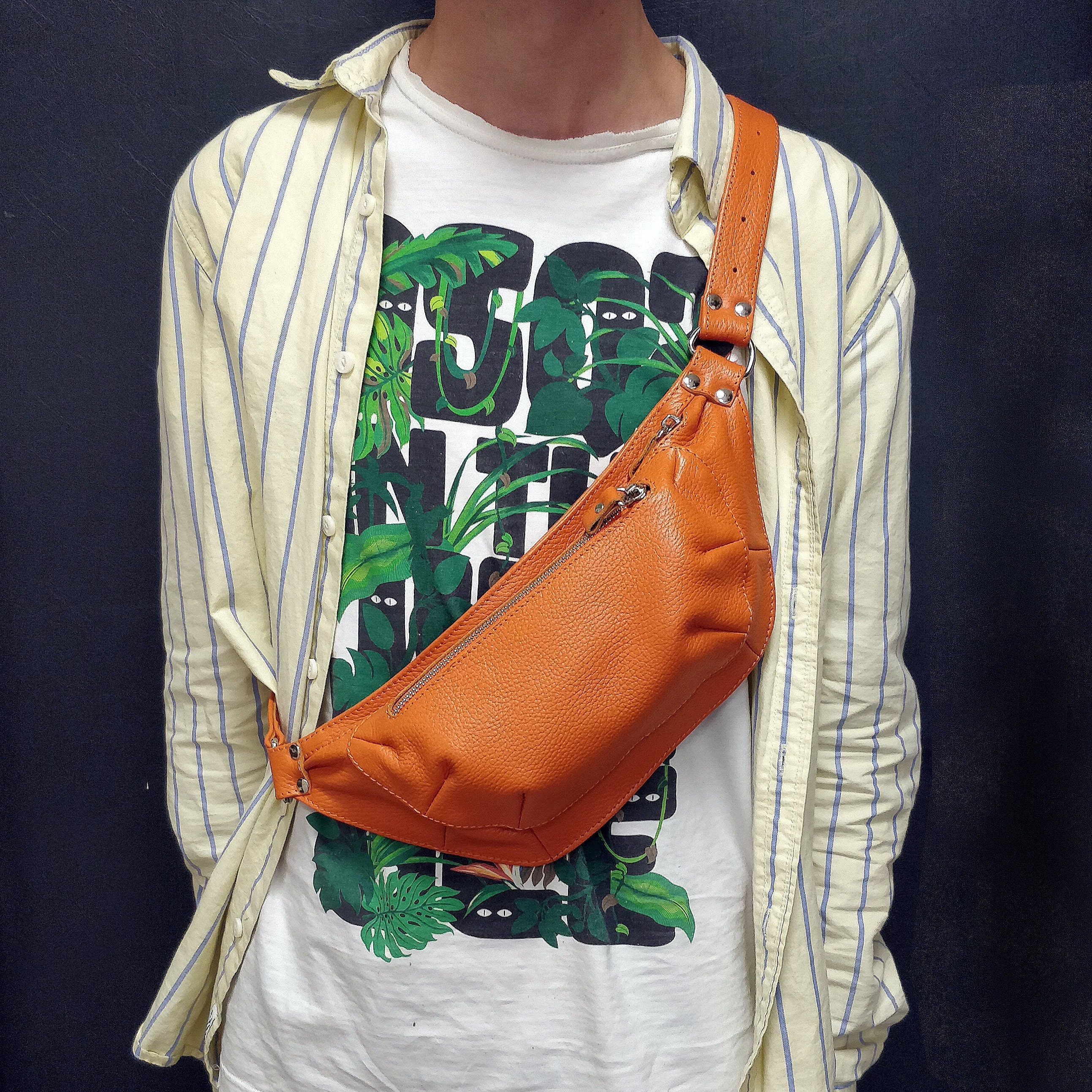 orange waist bag