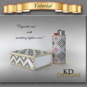 Tutorial/Pattern for "Beaded Cigarette Case" with matching lighter cover.(Cigarettes and lighter NOT included.)