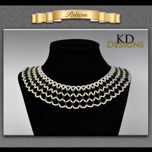Beaded net necklace pattern