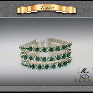 Tutorial/Pattern for &quot;Mae&quot; Beaded Tennis Bracelet