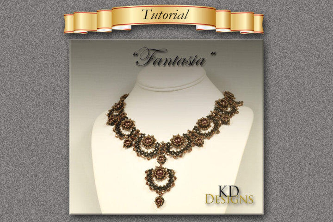 Tutorial/pattern for fantasia Necklace Set Etsy