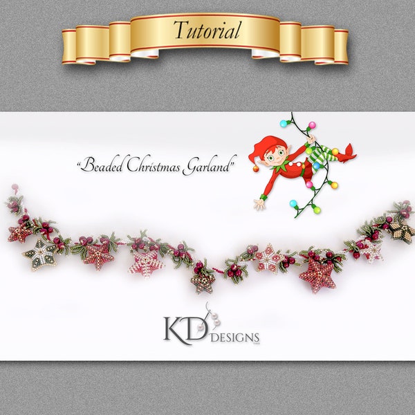 Tutorial/Pattern for "Beaded Christmas Garland" 2022