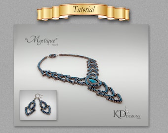 Tutorial/Pattern for "Mystique" Necklace w/matching Earrings