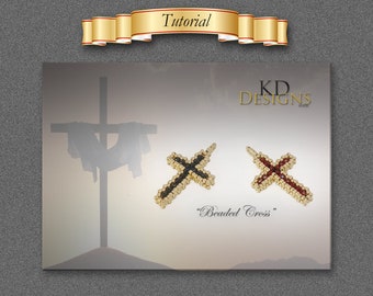 Tutorial/Pattern for "2 Sided Beaded Cross"