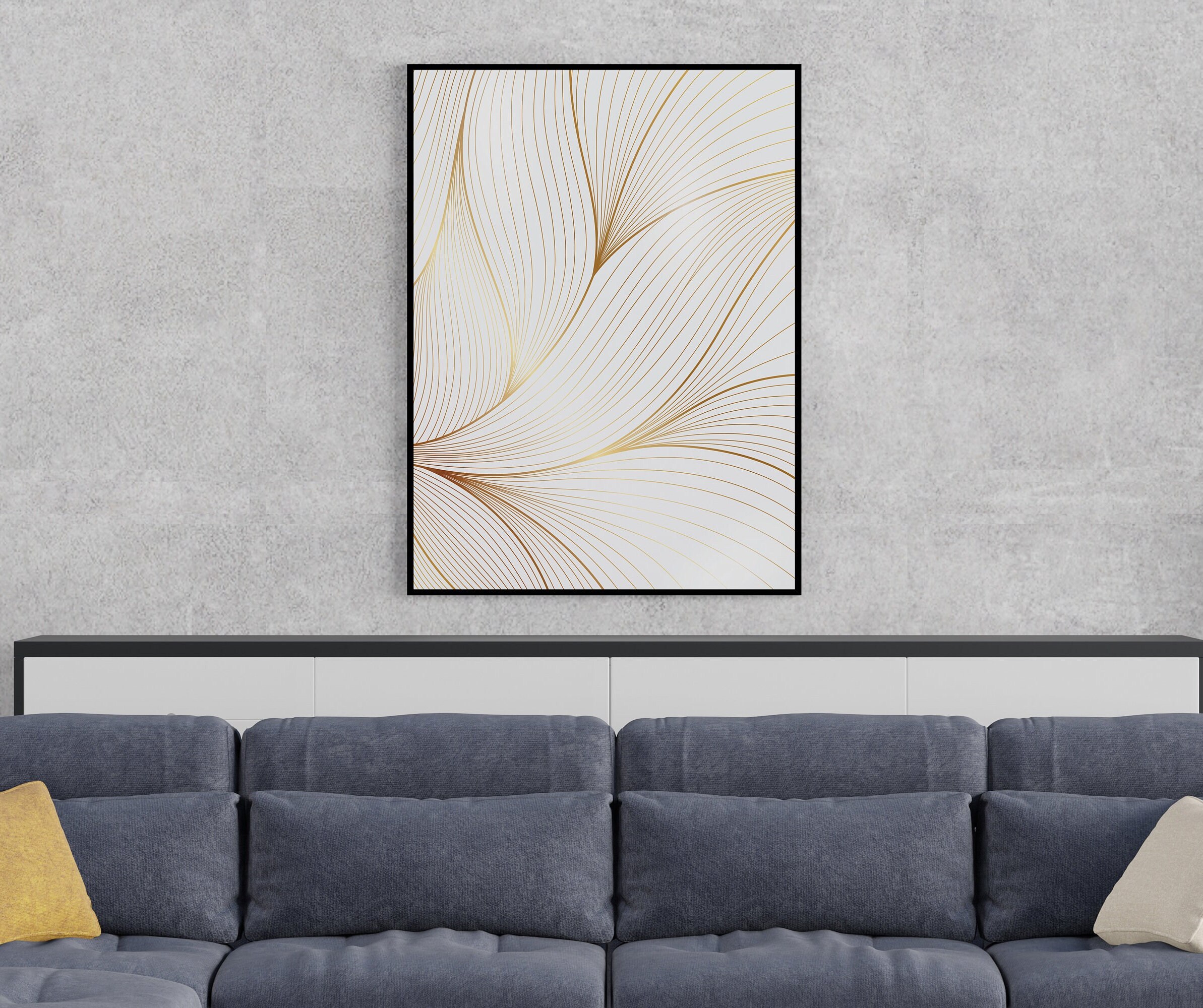 Abstract Golden Pattern Gold Printable Wall Art Room Decor Etsy UK