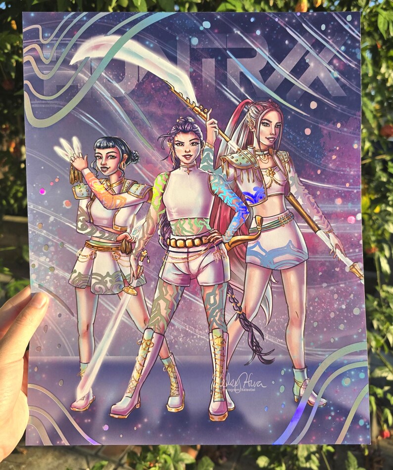 Kpop Demon Hunters Huntrix Poster Druck, Holographische Folie, Wand ...