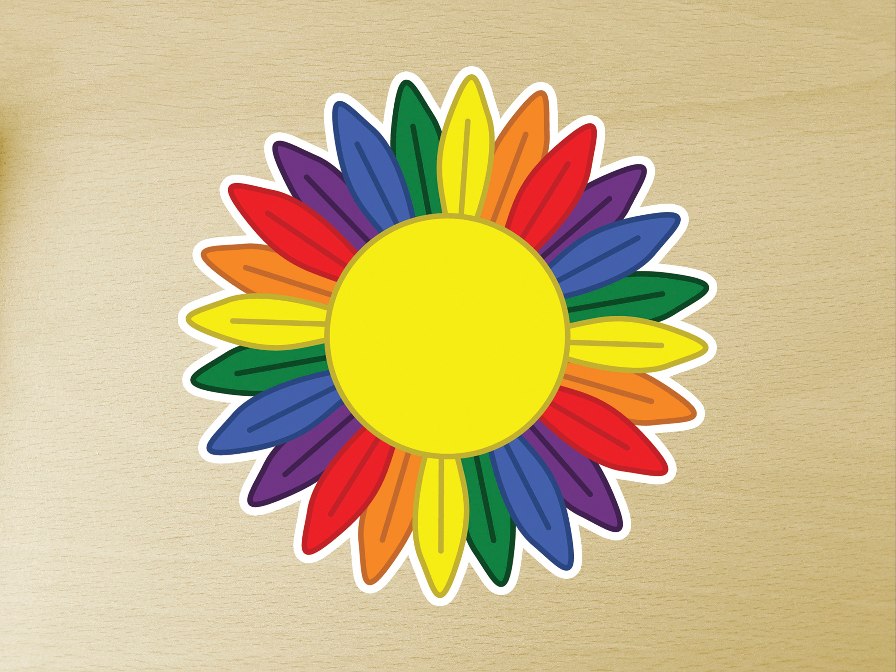 Gay Sunflower Vinyl Sticker 10cm / 4 inches Etsy