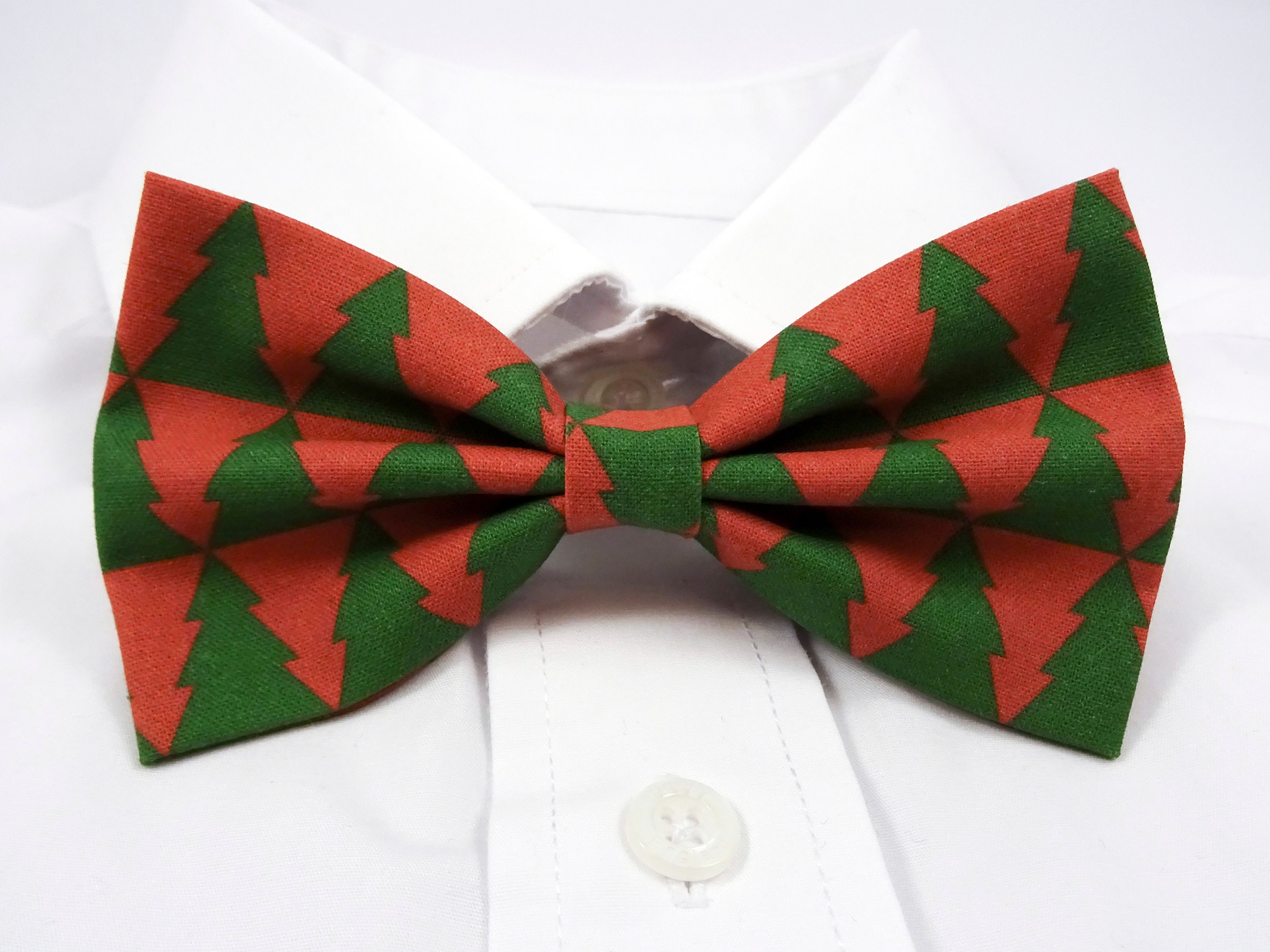 Christmas Trees PreTied Bow Tie Xmas Bow Tie Tree Bow Tie Etsy