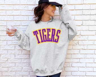 Jumbo Varsity Mascot Sweatshirt | Personalized Team Spirit Crewneck | Custom School Sweatshirt | Game Day Pullover | Sports Team Gift