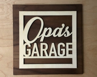 Opa's Garage Sign for Your Opa - Fathers Day Gift - Father Grandfather Gift - Garage Sign - A sign your Opa will love