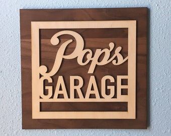 Pop's Garage Sign for Your Pop - Fathers Day Gift - Father Gift - Garage Sign - A sign your Pop will love