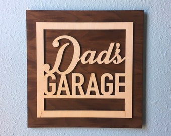 Dad's Garage Wood Sign - Father's Day Gift