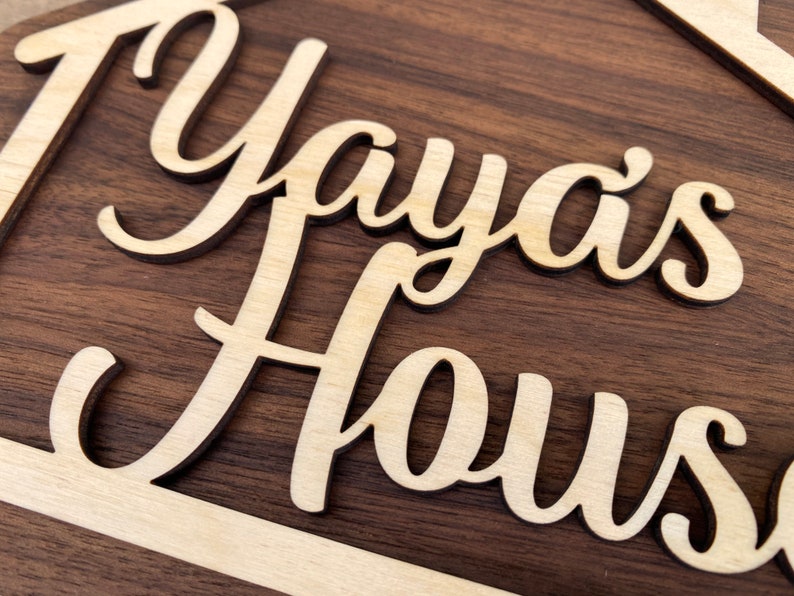 Yaya's House Sign for Your Yaya Mothers Day Gift Mother Grandmother Gift A sign your Yaya will love image 4