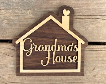 Signo de la casa de la abuela para su abuela - Regalo del Día de las Madres - Regalo de la Abuela Madre - Una señal que su abuela amará