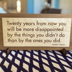 Stoicism Quote - Mark Twain - Twenty years from now - Gift for fans of the Stoics - Graduation Gift