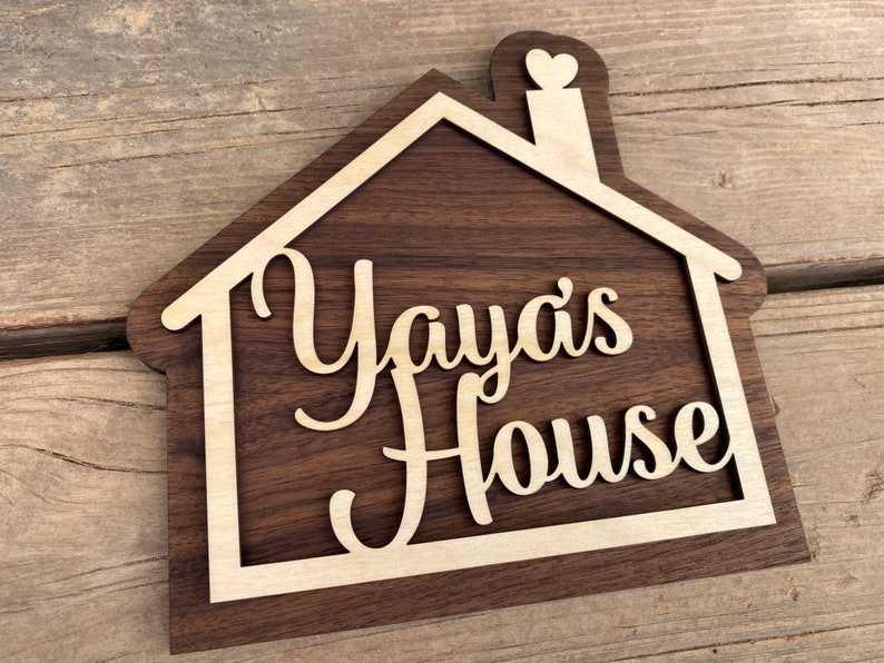 Yaya's House Sign for Your Yaya Mothers Day Gift Mother Grandmother Gift A sign your Yaya will love image 2