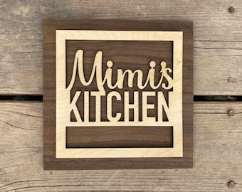 Mimi's Kitchen Sign for Your Mimi - Mothers Day Gift - Mother Grandmother Gift - Kitchen Sign - A sign your Mimi will love
