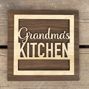 Grandma&#39;s Kitchen Sign for Your Grandma - Mothers Day Gift - Mother Grandmother Gift - Kitchen Sign - A sign your Grandma will love