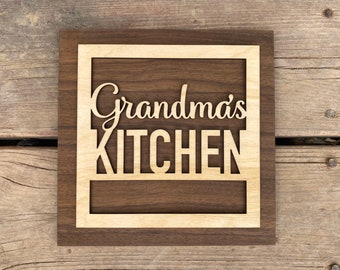 Grandma's Kitchen Sign for Your Grandma - Mothers Day Gift - Mother Grandmother Gift - Kitchen Sign - A sign your Grandma will love