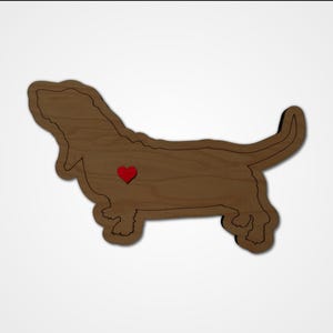 Basset Hound Wall Art Gifts, Cut Out Sign for dog lovers