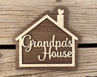 Grandpa's House Sign for Your Grandpa - Fathers Day Gift - Father Grandfather Gift - A sign your Grandpa will love
