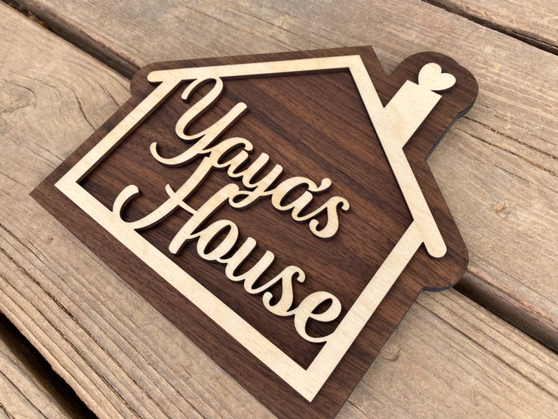 Yaya's House Sign for Your Yaya Mothers Day Gift Mother Grandmother Gift A sign your Yaya will love image 3