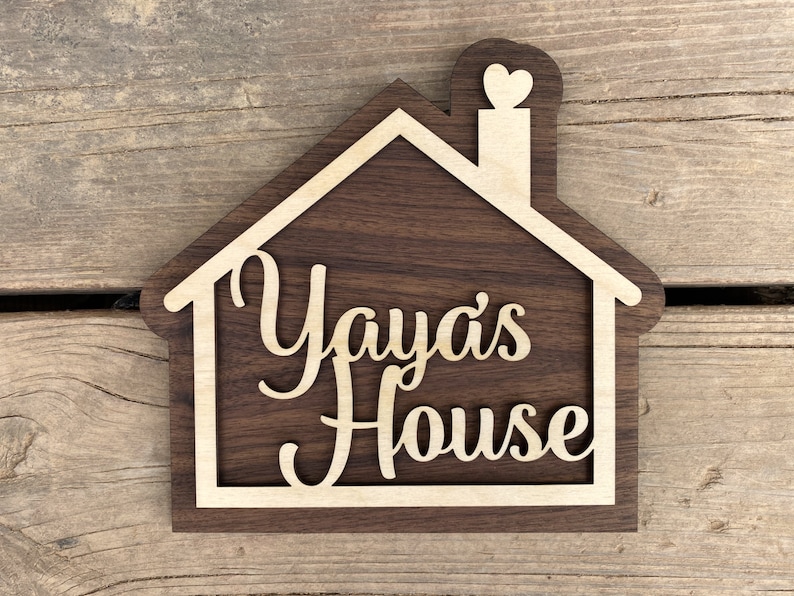 Yaya's House Sign for Your Yaya Mothers Day Gift Mother Grandmother Gift A sign your Yaya will love image 1