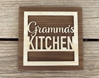 Cartel de cocina de Gramma para tu Gramma - Regalo del Día de la Madre - Regalo de la Abuela Madre - Signo de cocina - Una señal que a tu Grama le encantará