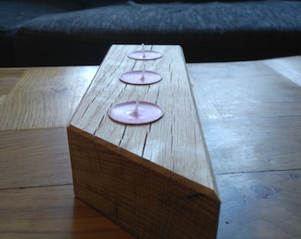 Candle Holder handmade from Reclaimed oak