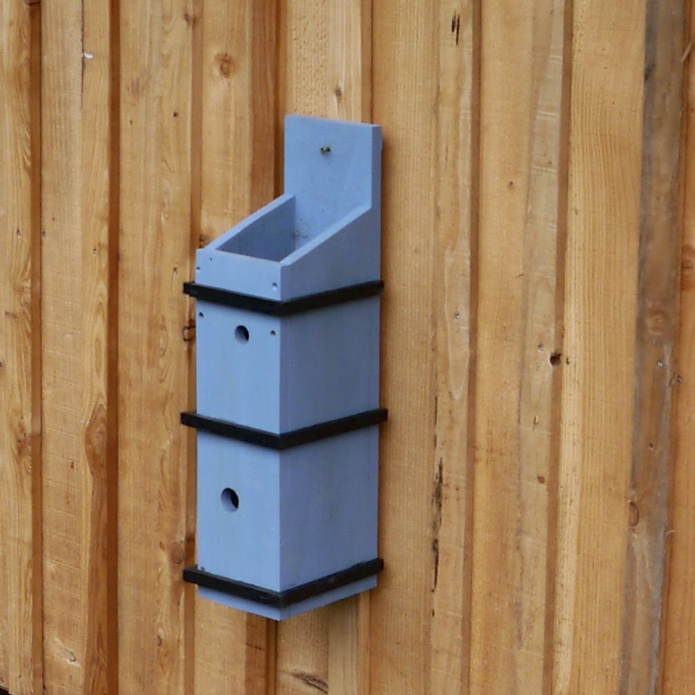 Image showcasing Double birdhouse with roof garden | Etsy