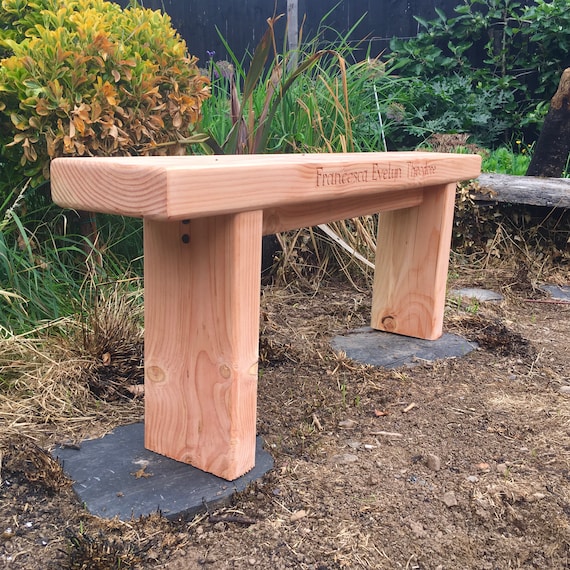 Douglas Fir Garden Bench Can Be Personalised Etsy