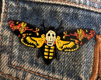 Stilte van de lammeren Death's Head Moth Emaille Pin