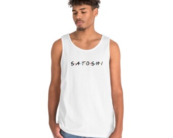 Satoshi x Bitcoin x Friends Crypto Currency Parody Unisex Heavy Cotton Tank Top